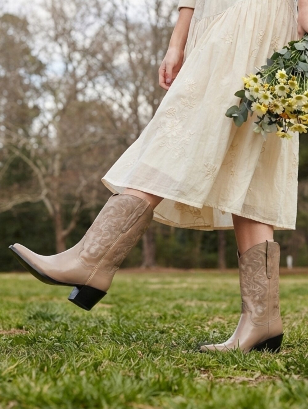 Jeffrey Campbell - Dagget Western Boots in Dark Taupe